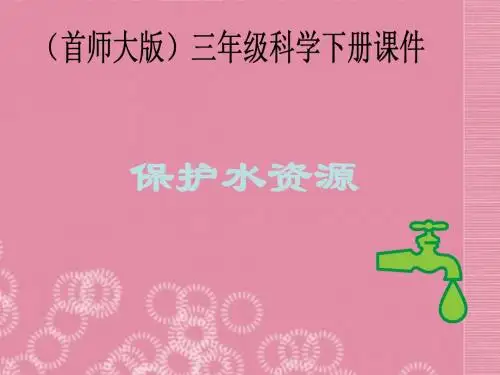 三年级科学下册 保护水资源 4课件 首师大版