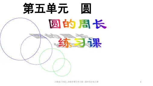人教版六年级上册数学第五单元圆—圆的周长练习课课件