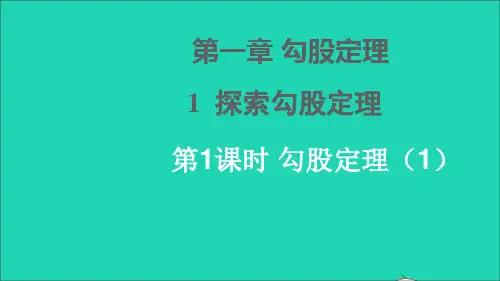 八年级数学上册第一章勾股定理1探索勾股定理第1课时课件新版北师大版.ppt