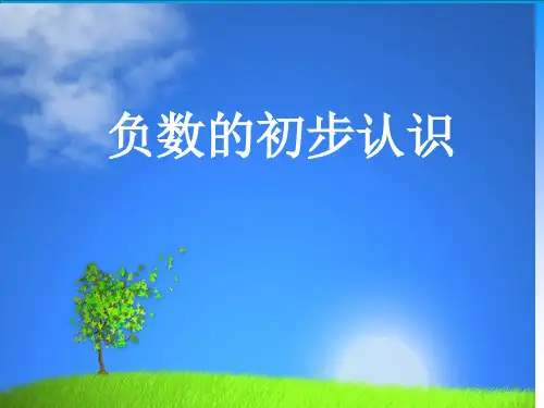 苏教版教材《负数的初步认识》上课课件1