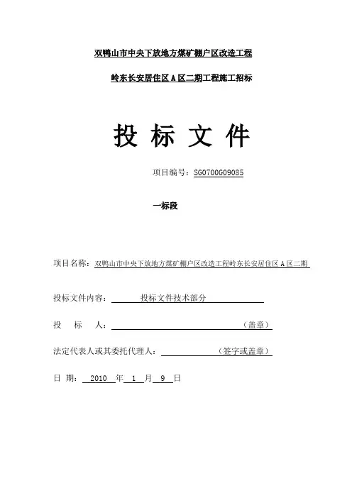 双鸭山市中央下放地方煤矿棚户区改造工程