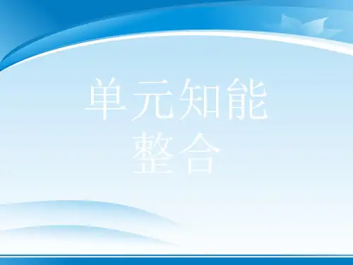 高中语文人教版选修中国古代诗歌散文欣赏单元知能整合课件：第1单元(共7张PPT)