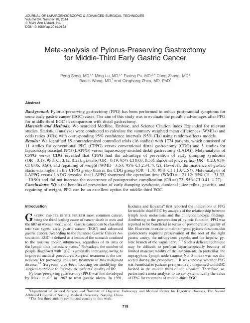 PPG手术Meta分析