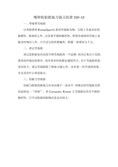 哪种轮胎抓地力强又防滑350-10