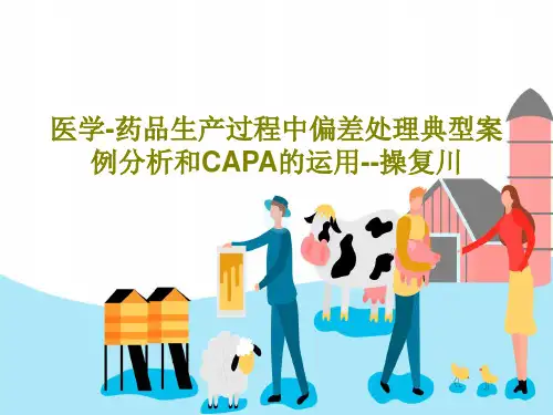 医学-药品生产过程中偏差处理典型案例分析和CAPA的运用--操复川53页文档