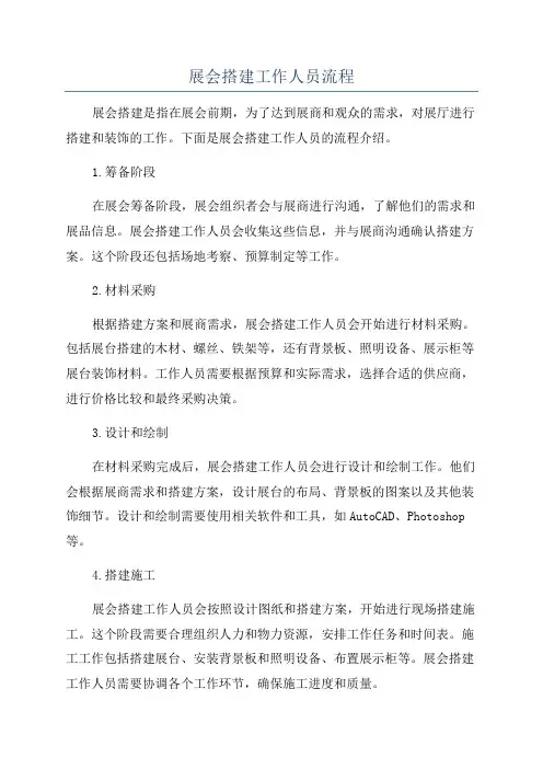 展会搭建工作人员流程
