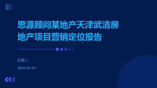 思源顾问某地产天津武清房地产项目营销定位报告