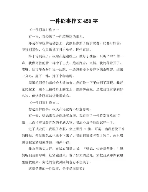 一件囧事作文450字