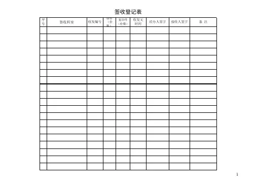 文件签收登记表