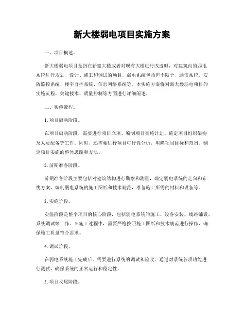 新大楼弱电项目实施方案