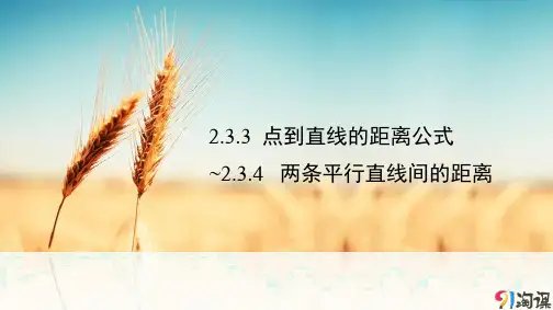 课件3：2.3.3  点到直线的距离公式 ~2.3.4 两条平行直线间的距离