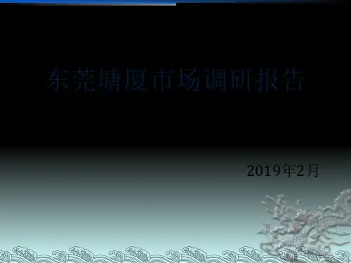 东莞塘厦市调报告 共34页PPT资料