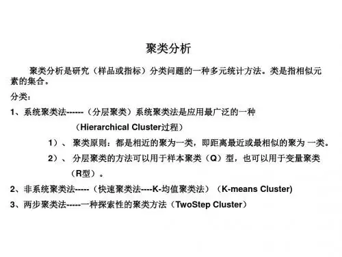 SPSS聚类分析详解