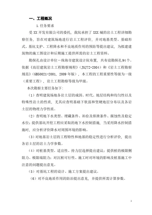 某房地产地质勘探报告