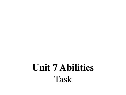 译林版英语七年级下册教学课件Unit 7 Task