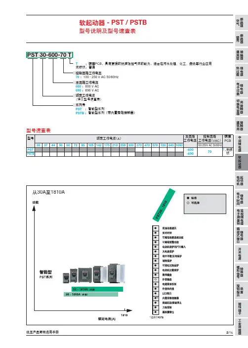 ABB软启动器选用手册