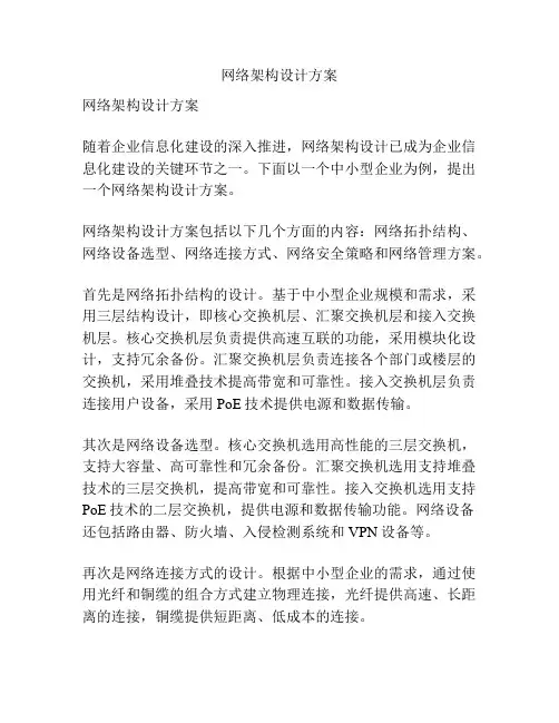 网络架构设计方案