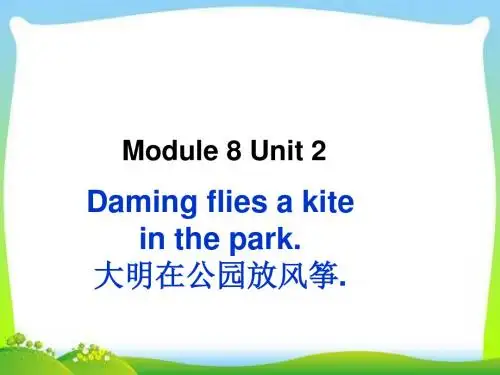 三年级下册英语课件-Module8 Unit2 Daming flies a kite in the park.｜外研社  (2) 