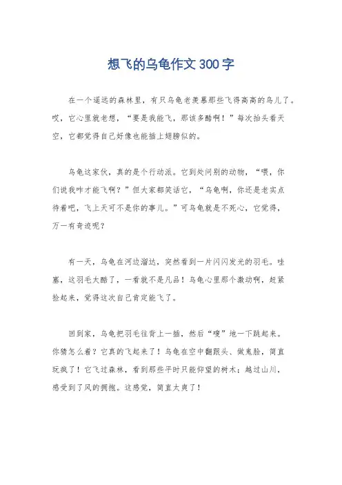 想飞的乌龟作文300字