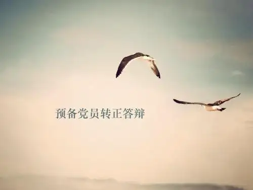 预备党员转正答辩