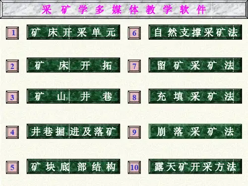 采矿工程教学课件
