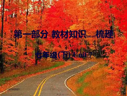 中考英语第一部分基础知识梳理七下unit7