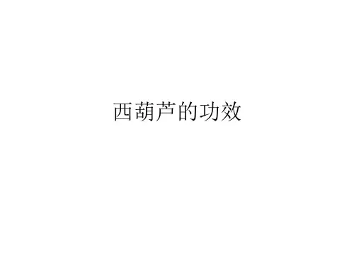 西葫芦的功效