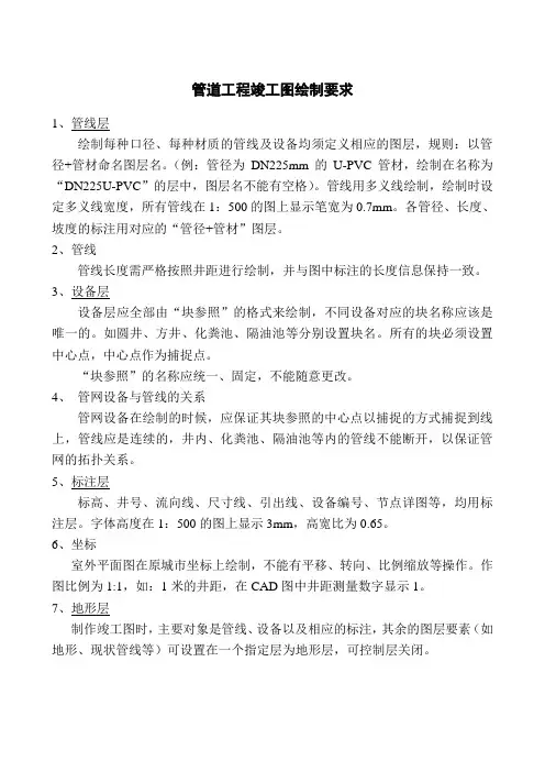 市政竣工图绘制要求