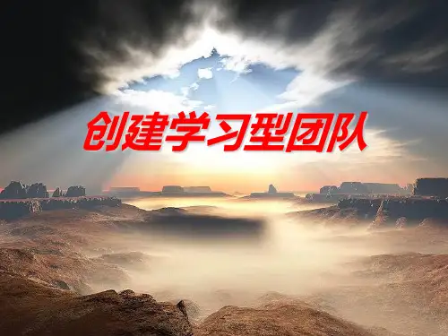 创建学习型团队保险公司培训课件(PPT 89页)