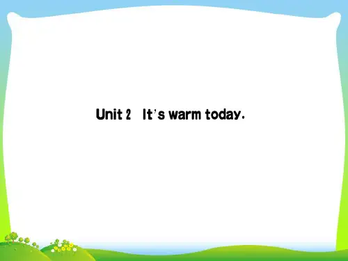 【新】外研版三年级英语下册Module7Unit2It’swarmtoday作业课件.ppt