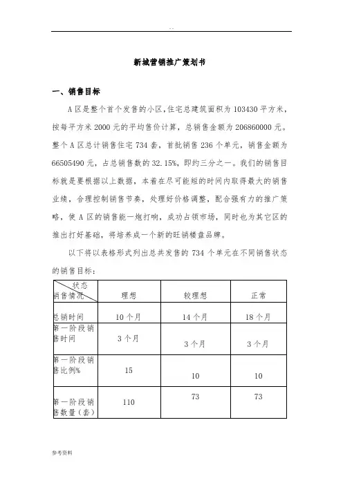 新城营销推广项目策划书