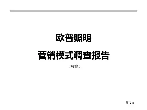 欧普照明营销模式调查报告