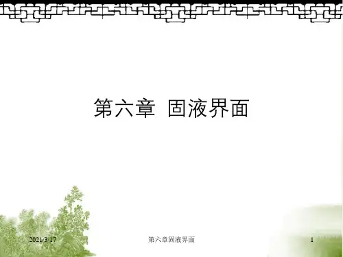 第六章固液界面