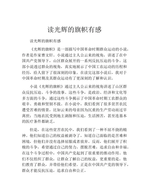 读光辉的旗帜有感