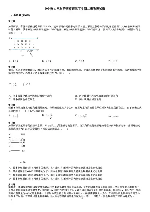 2024届山东省济南市高三下学期二模物理试题