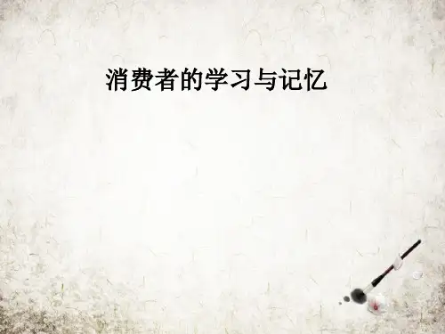 消费者的学习与记忆