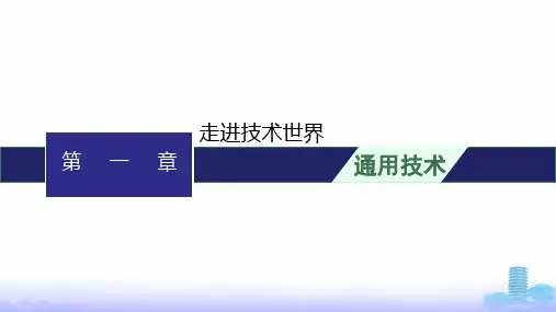 高中通用技术学考复习必修1第1章走进技术世界课件