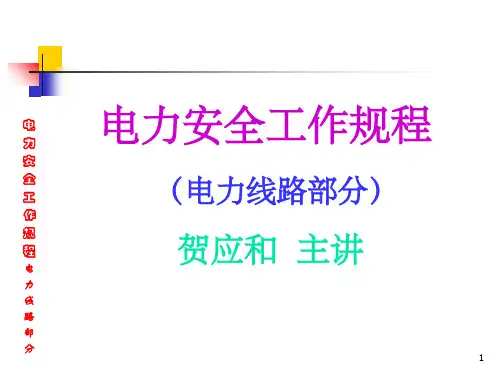 《电力安全工作规程》PPT课件