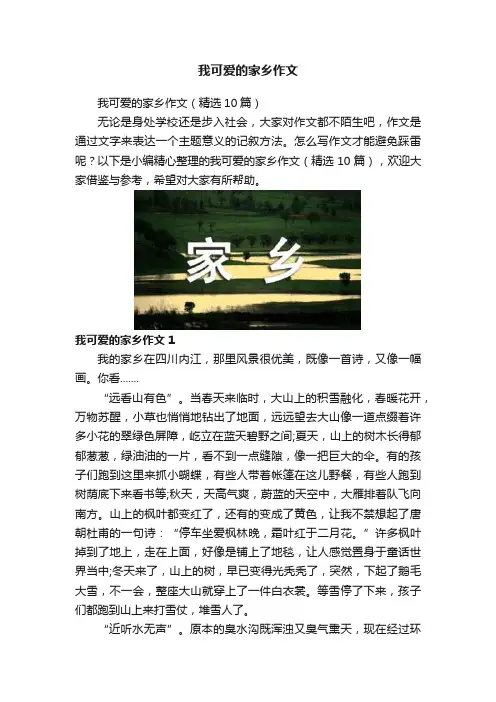 我可爱的家乡作文 2