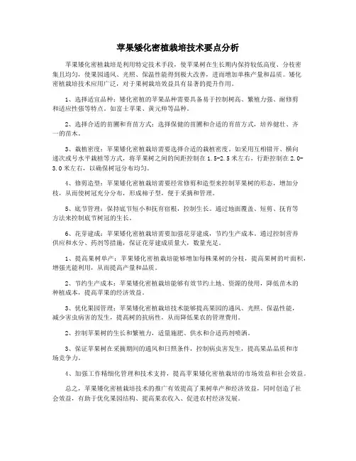 苹果矮化密植栽培技术要点分析 3