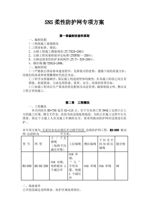 SNS柔性防护网专项方案