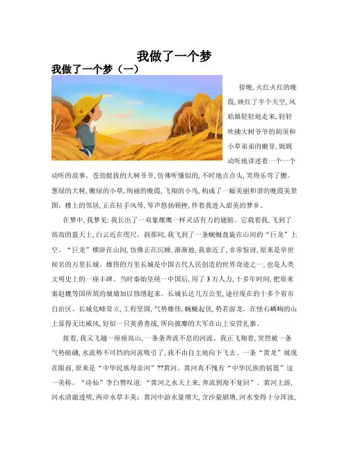 我做了一个梦(共10篇)