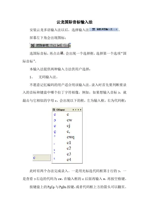 云龙国际音标输入法.pdf