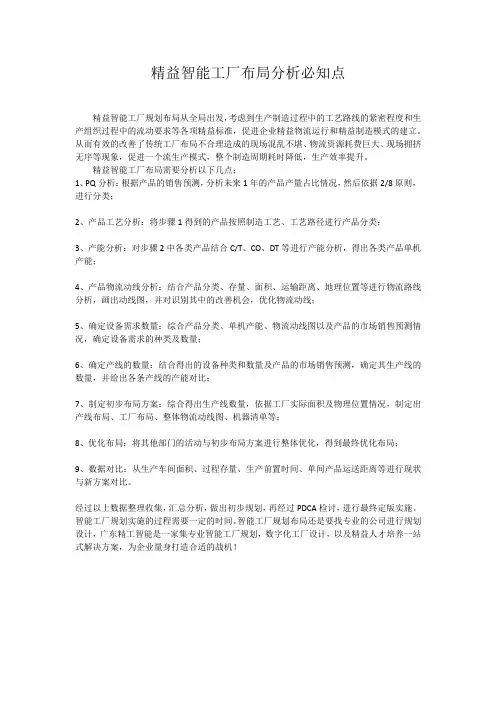 精益智能工厂布局分析必知点(精工智能为您导航)
