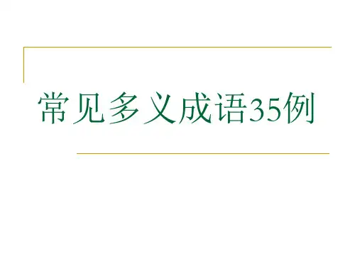 常见多义成语35例