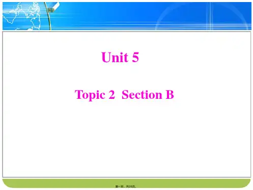 八年级英语下册 Unit5 Topic2 Section B课件 仁爱版