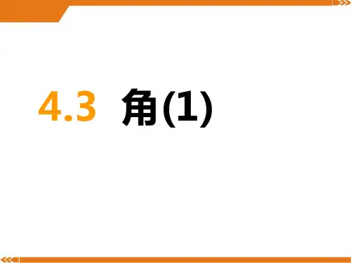 2024年数学：4.3角课件1(人教新课标七年级上)