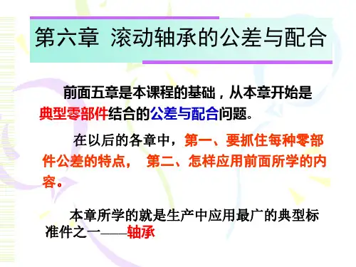 几何量公差与检测(甘永立编) 第六章 滚动轴承的公差与配合
