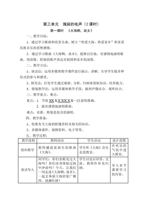 第三单元 瑰丽的电声