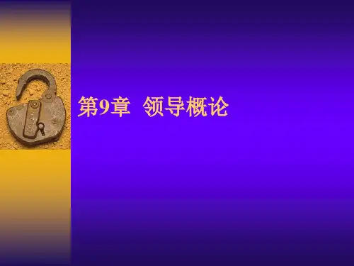 领导概论(PPT 67页)